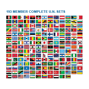 203330 UN Stick Flag Set