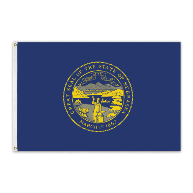 Nebraska Outdoor Nylon Flag 4'x6'