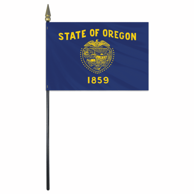 Oregon Stick Flag 4"x6"