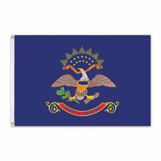 North Dakota Outdoor Premium Poly Flag 3'x5'