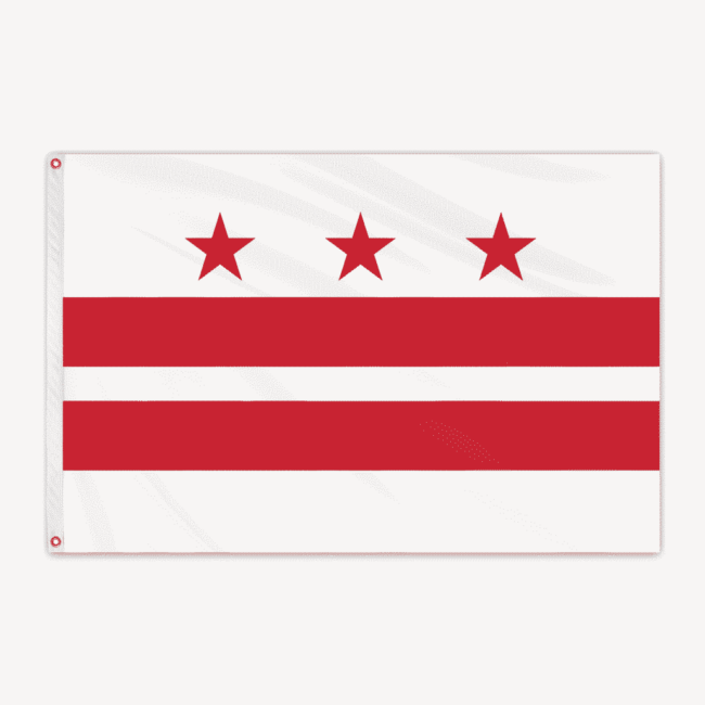 District of Columbia Outdoor Premium Poly Flag 3'x5'