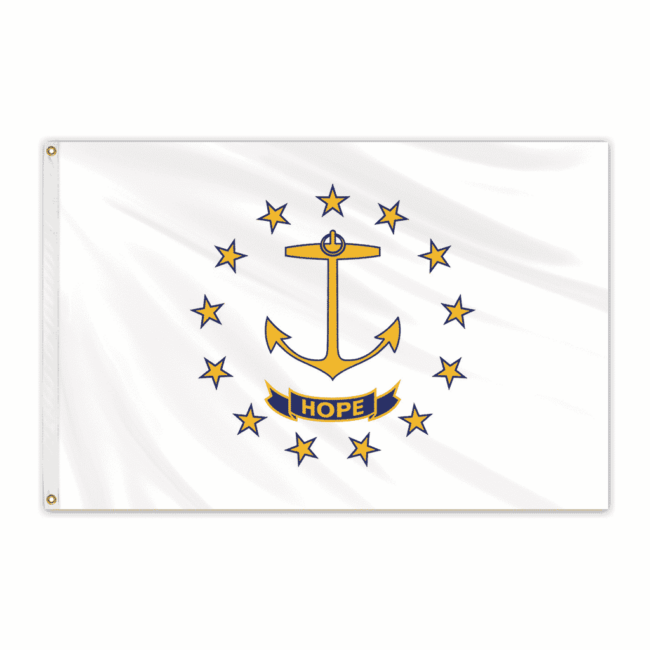 Rhode Island Outdoor Premium Poly Flag 4'x6'