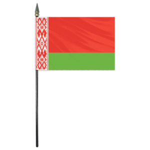 Belarus Stick Flag 4"x6"