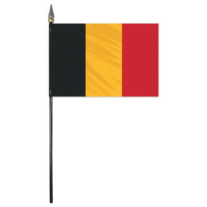 Belgium Stick Flag 8"x12"