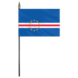 Cape Verde Stick Flag 4"x6"