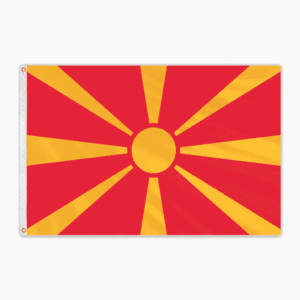 Republic of North Macedonia Outdoor Nylon Flag 3'x5'