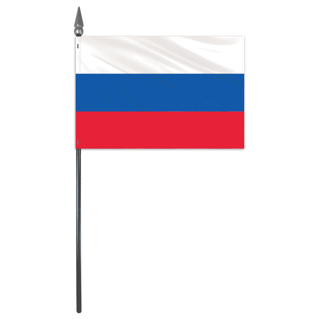 Russia Stick Flag 8x12