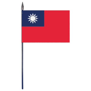 Taiwan Stick Flag 8"x12"
