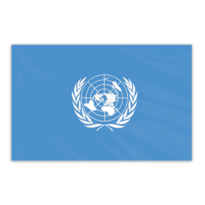 United Nations Indoor Nylon Flag 3'x5'