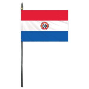 Paraguay Stick Flag 12"x18"