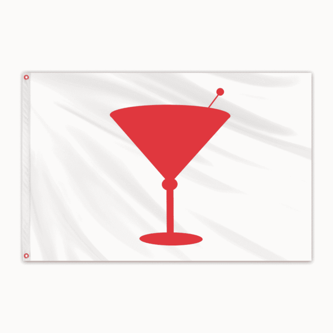 Cocktail Time Novelty Boat Flag 12"x18"