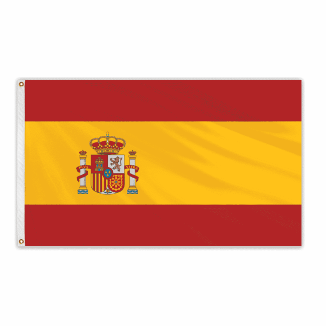 Spain Outdoor Fly Bright Flag w/Seal 3'x5'