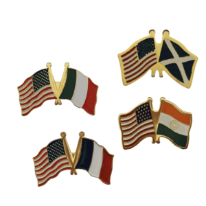 Europe & US Combo Lapel Pin