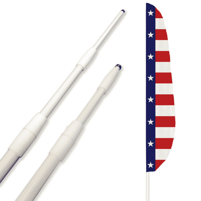 Fiberglass Telescoping Flagpole 15'