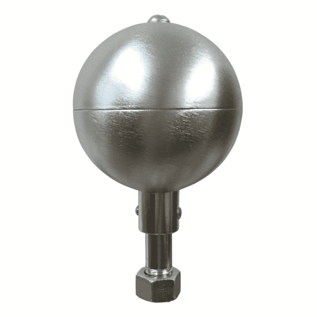Aluminum Ball Ornament 6" Clear