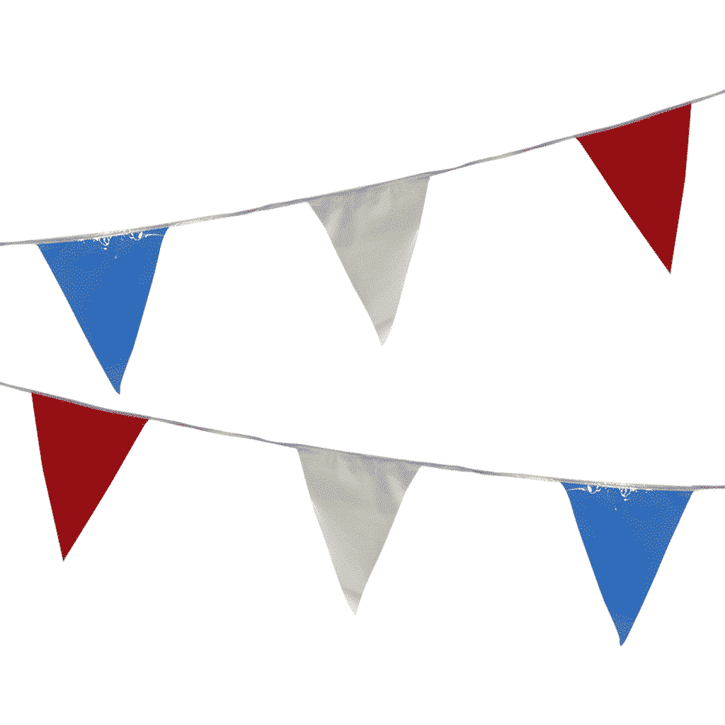 Pennant Streamers Red, White, & Blue 