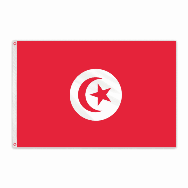 Flown at 1996 Olympics Tunisia 4'x6' Nylon Flag