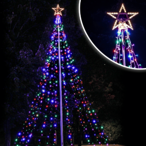 Flag Pole Christmas Tree Lights - FlagCo.com