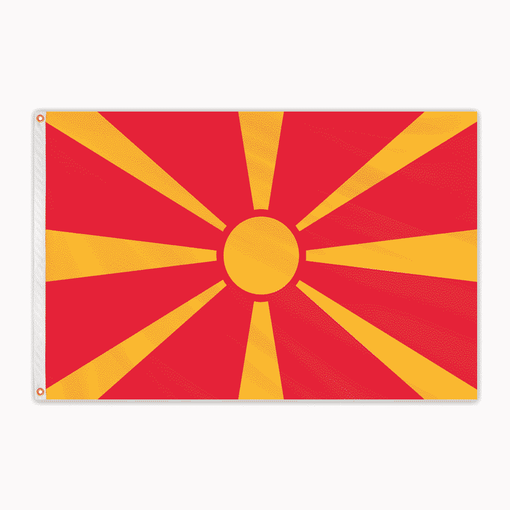 Republic of North Macedonia Flags