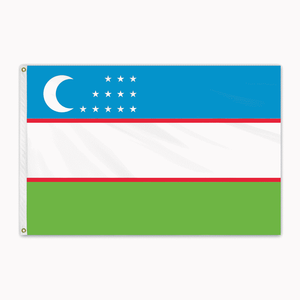 Uzbekistan Flags