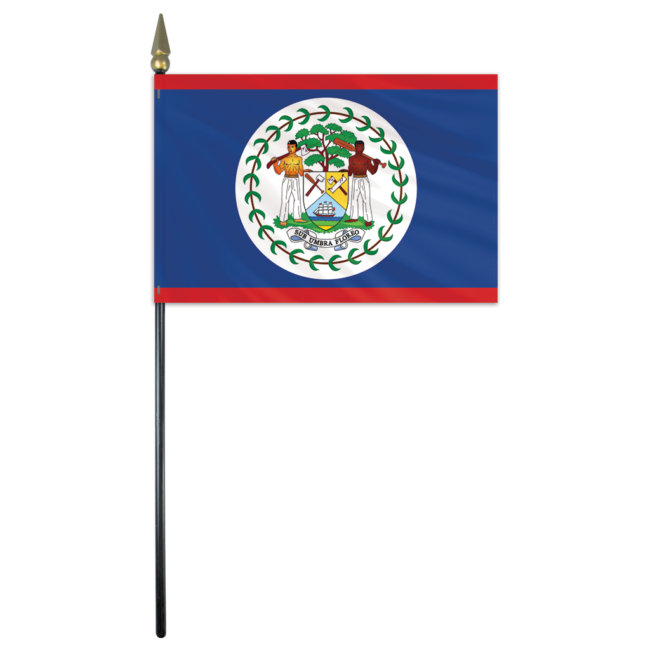 Belize 4x6 Stick Flag