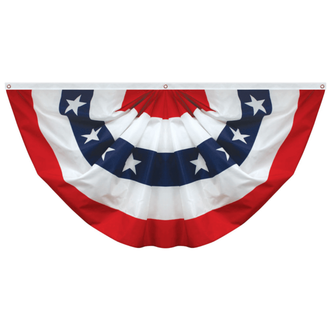 Polycotton Full Fan Flag with Stars 3'x6'