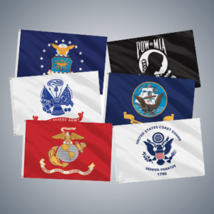 US Military Flags by Valley