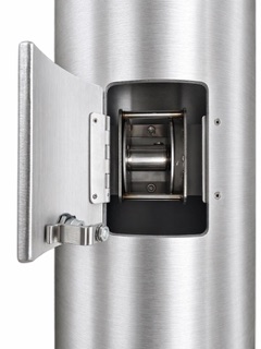 Standard Lead Times 3 FlagCo internal winch flagpole with access door open